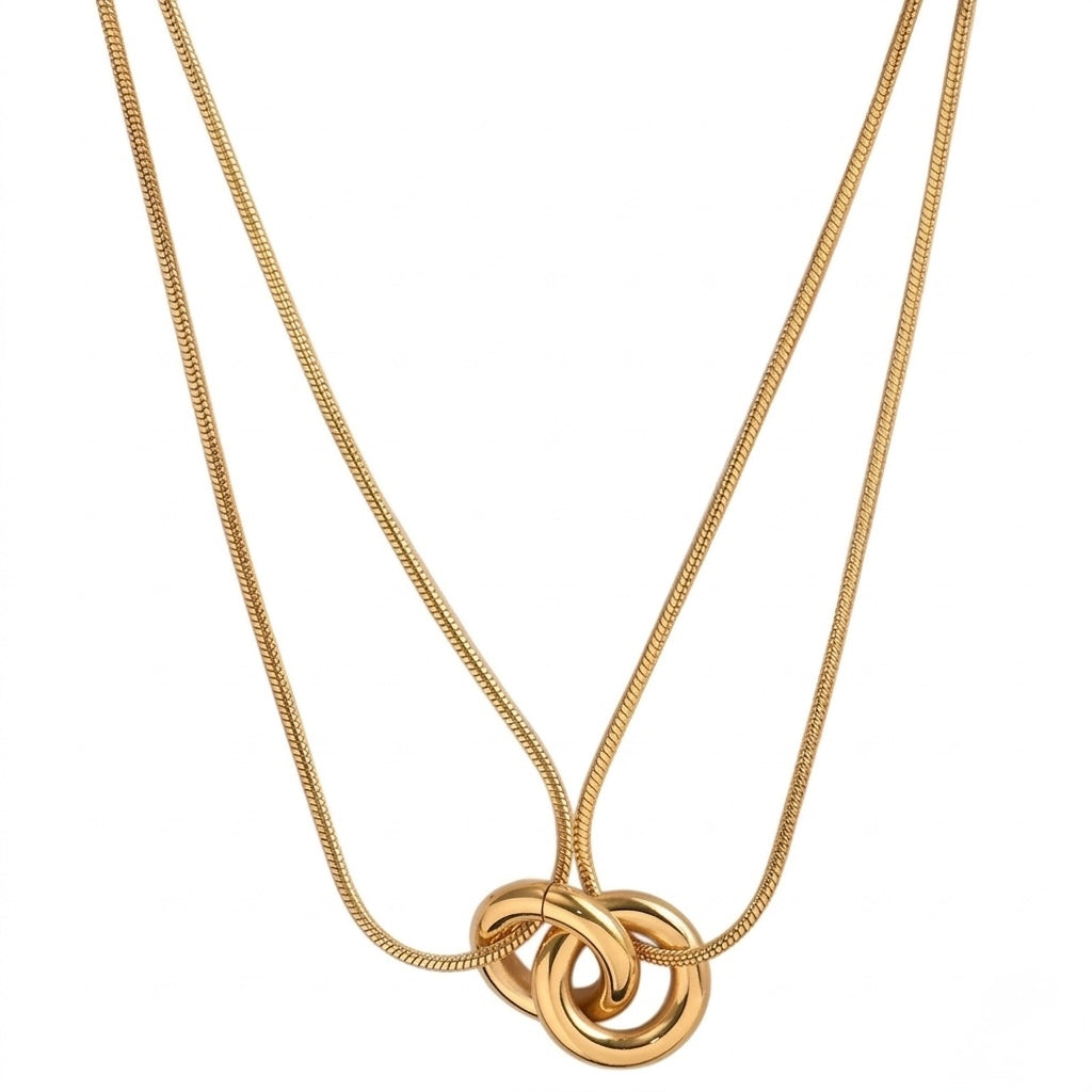Double Knot Layered Necklace