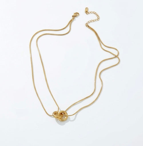 Double Knot Layered Necklace