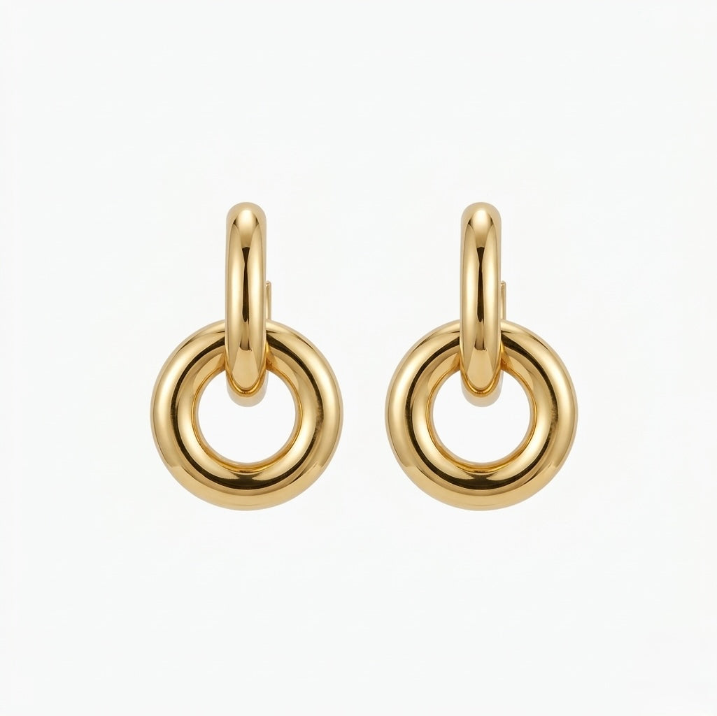 Double Link Drop Earrings