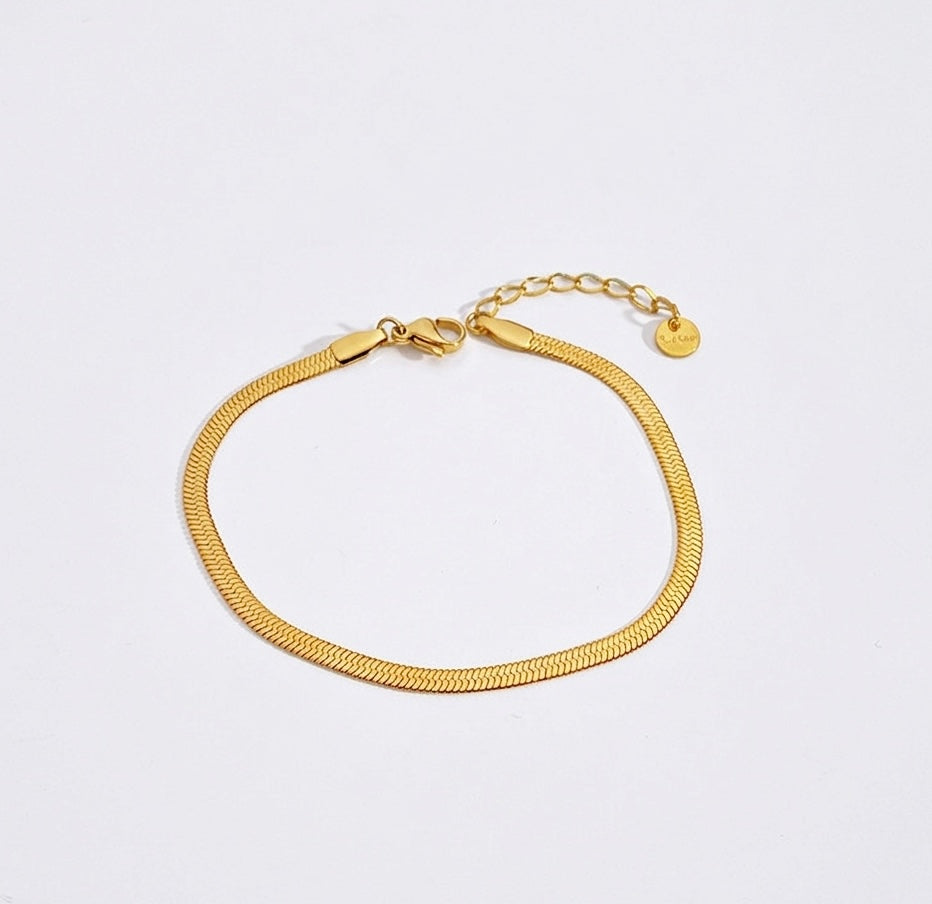 Flat Snake Chain Bracelet