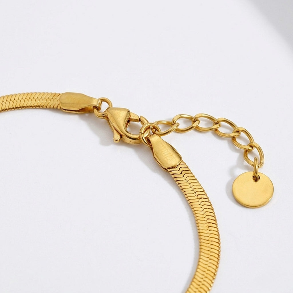 Flat Snake Chain Bracelet